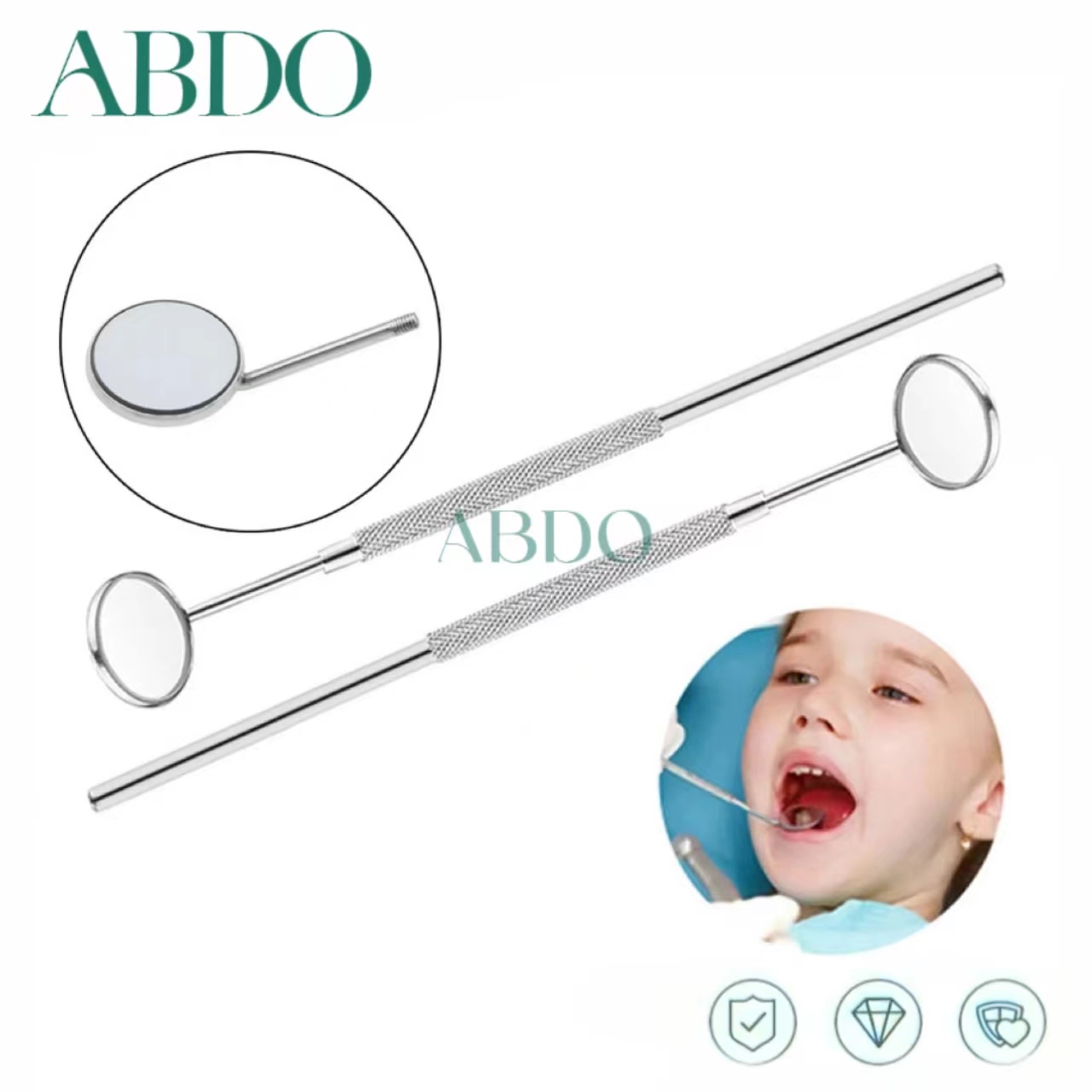 Teeth Whitening Kit - 10 Set Dental Mouth Mirrors Checking