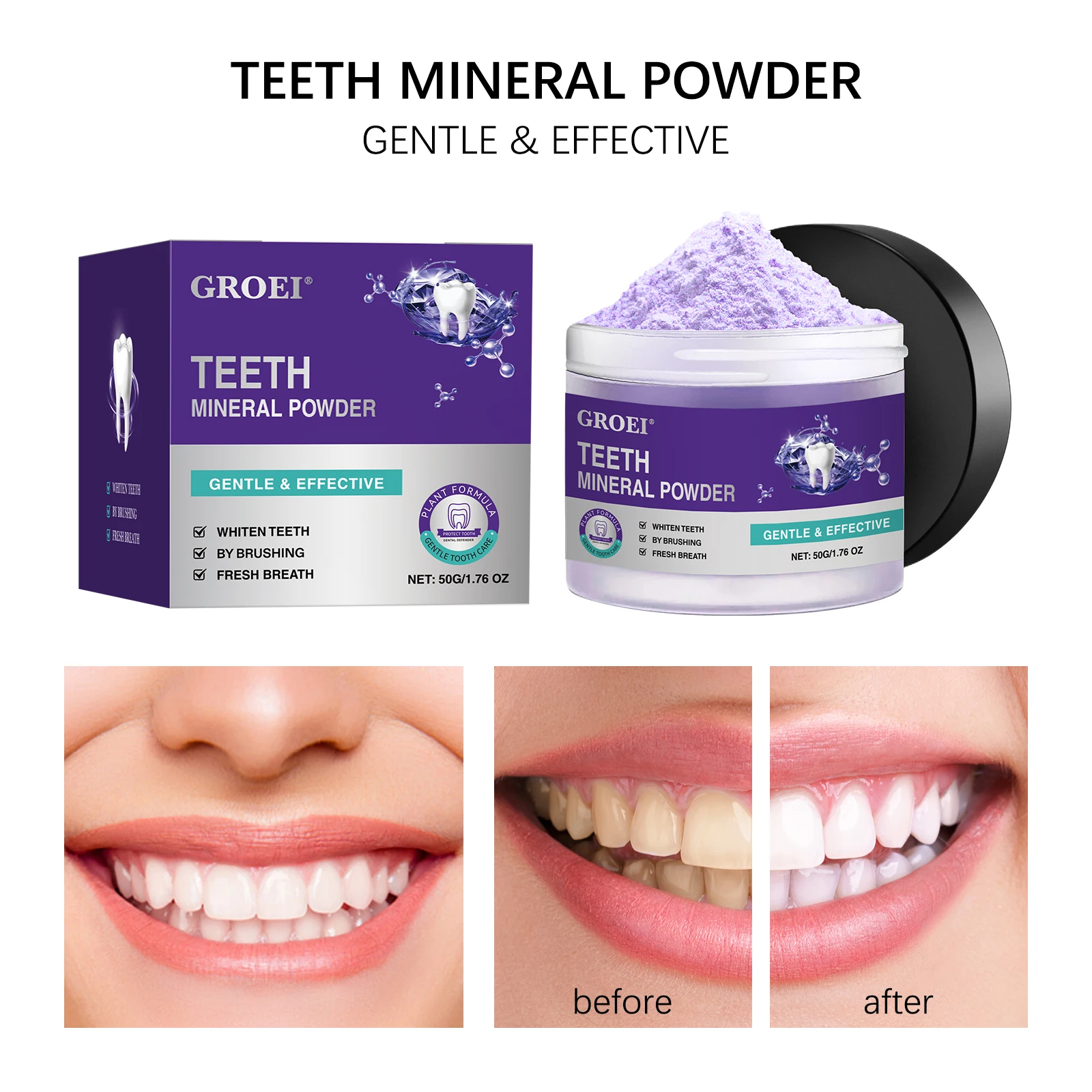 Hydroxyapatite Toothpaste - Dental Brightening Powder with Hydroxyapatite -