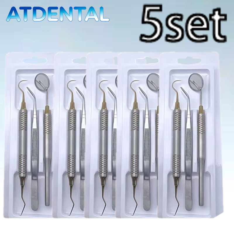 Teeth Whitening Kit - 5pcs Dental Double Ended Mouth Mirror