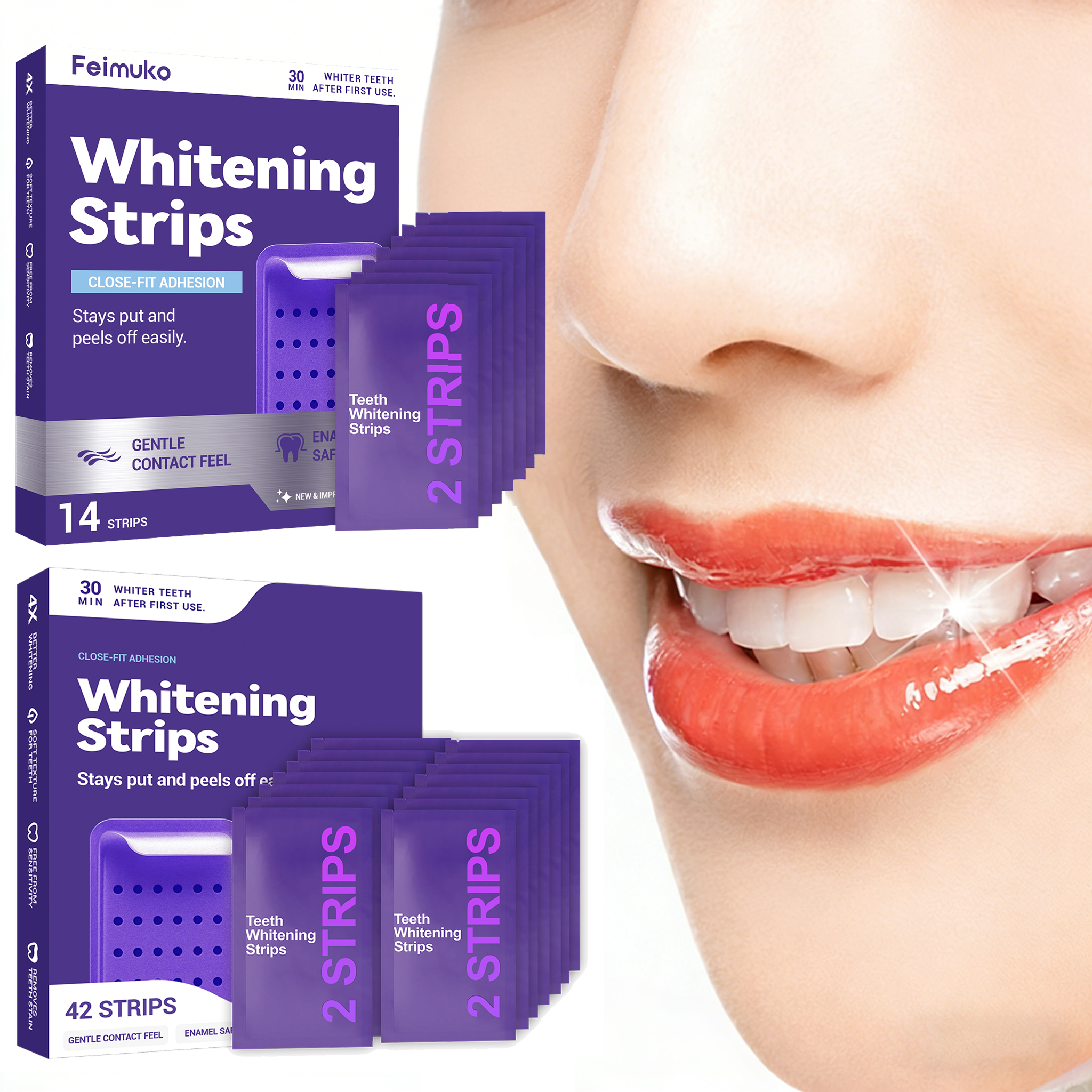 Teeth Whitening Cream - Purple Teeth Whitening Strips Brighteni Tooth