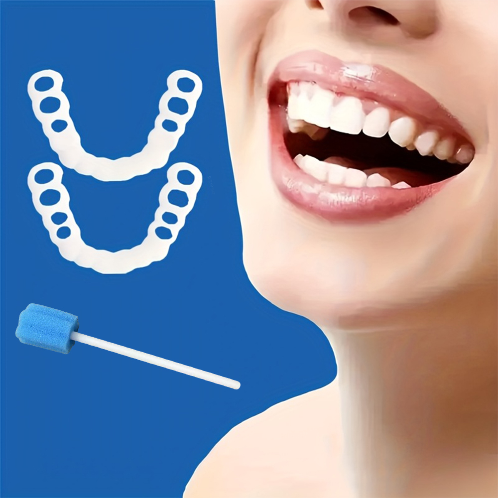 Teeth Whitening Uneven - Charming Smile Teeth Veneers, Temporary Whitening