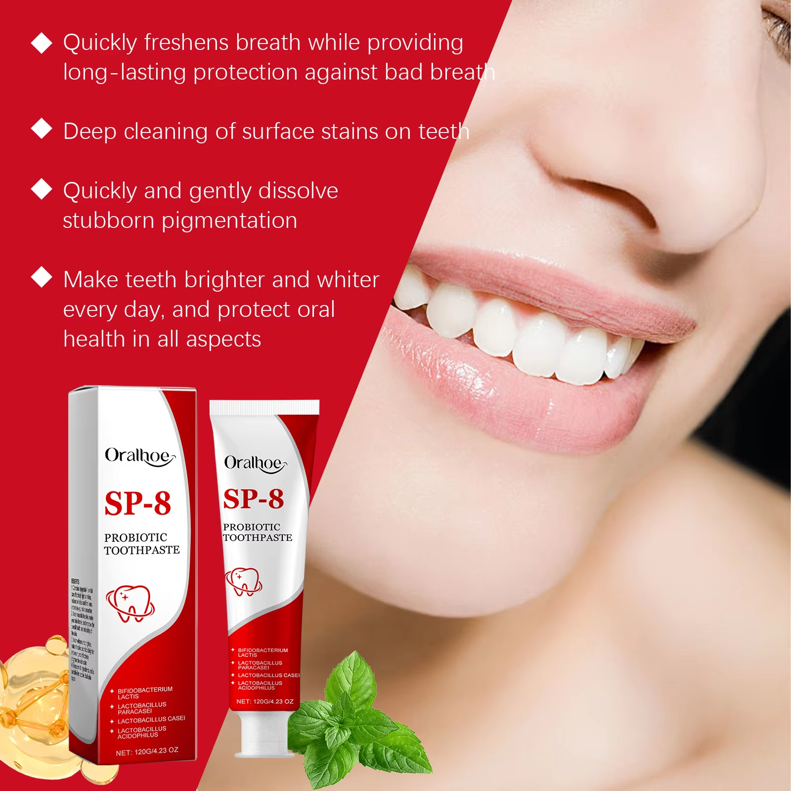 Sp-8 Probiotic Toothpaste Brig - огляд і ціна Teeth Whitening Cream