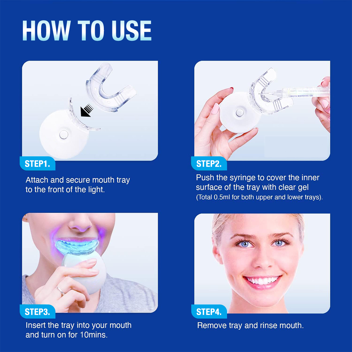 Teeth Whitening Kit - 5X LED L - огляд і ціна Teeth Whitening Kit With Light