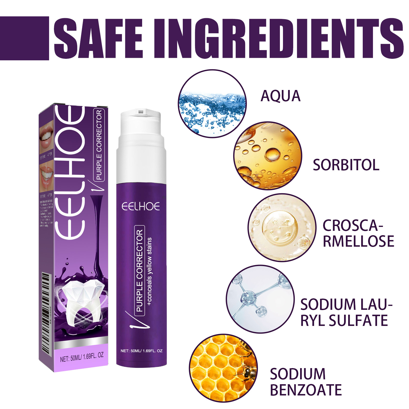 V34 Purple ToothpasteTeeth Whi - огляд і ціна Teeth Whitening Cream