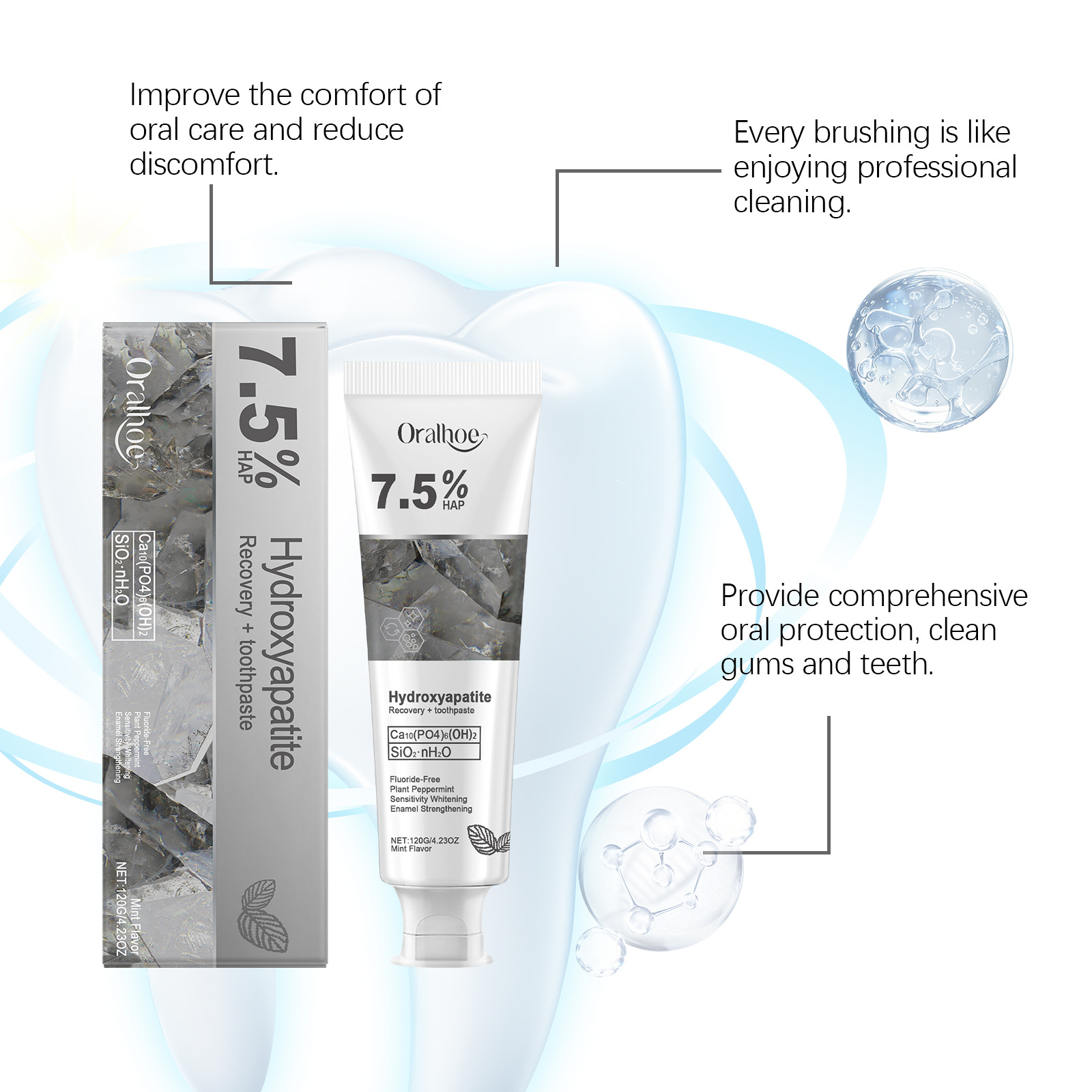 7.5% Hydroxyapatite Whitening  - огляд і ціна Hydroxyapatite Toothpaste