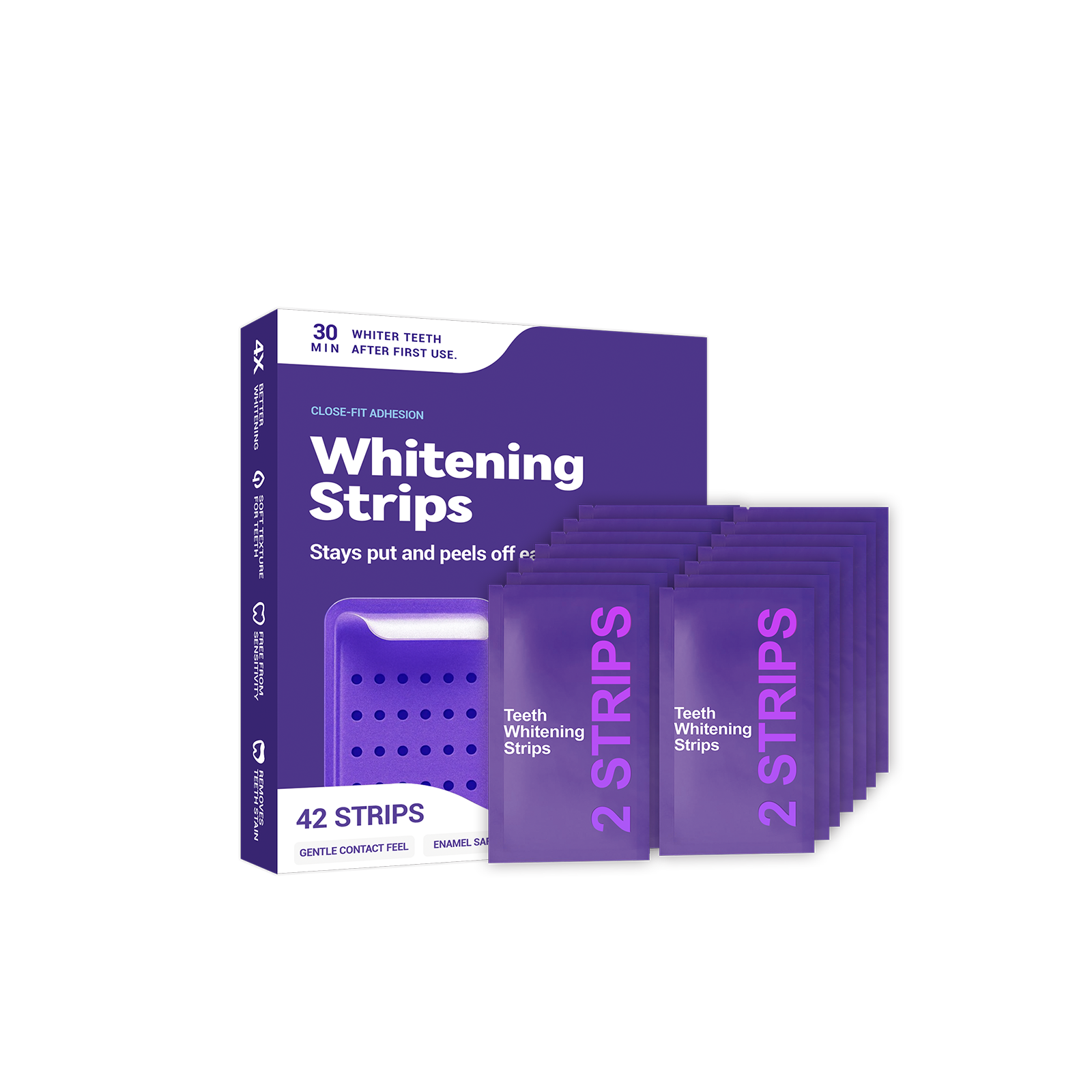 Purple Teeth Whitening Strips  - огляд і ціна Teeth Whitening Cream