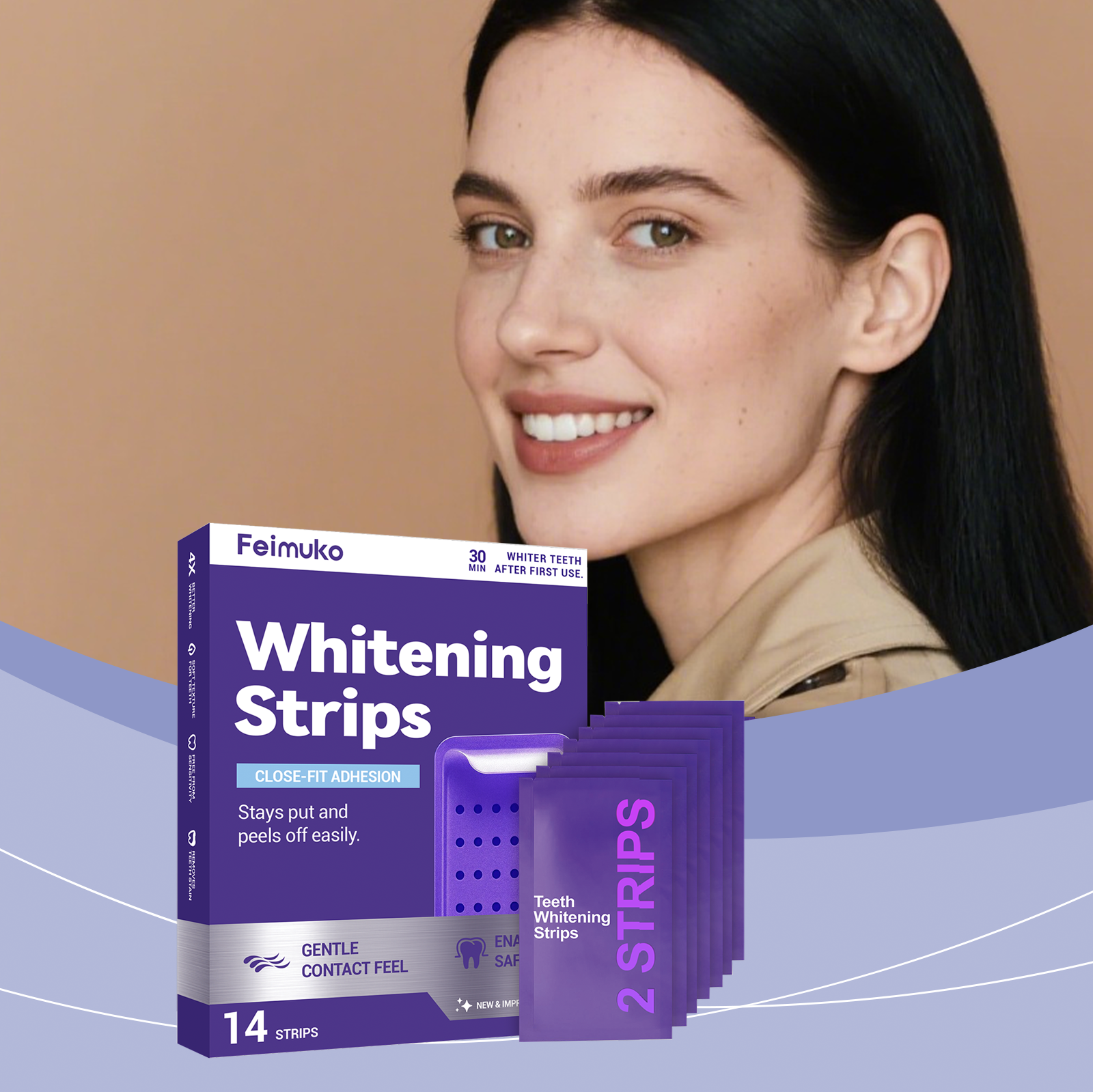 Purple Teeth Whitening Strips  - огляд і ціна Teeth Whitening Cream