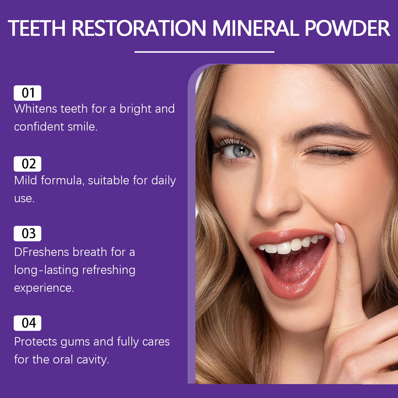 Teeth Restoration Mineral Powd - огляд і ціна Teeth Whitening Cream