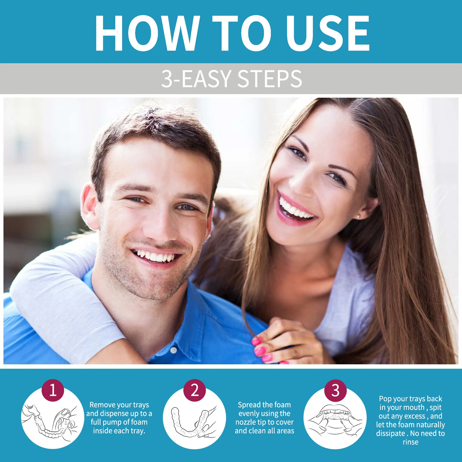 Aligner Denture Cleaner Foam D - огляд і ціна Teeth Whitening Cream