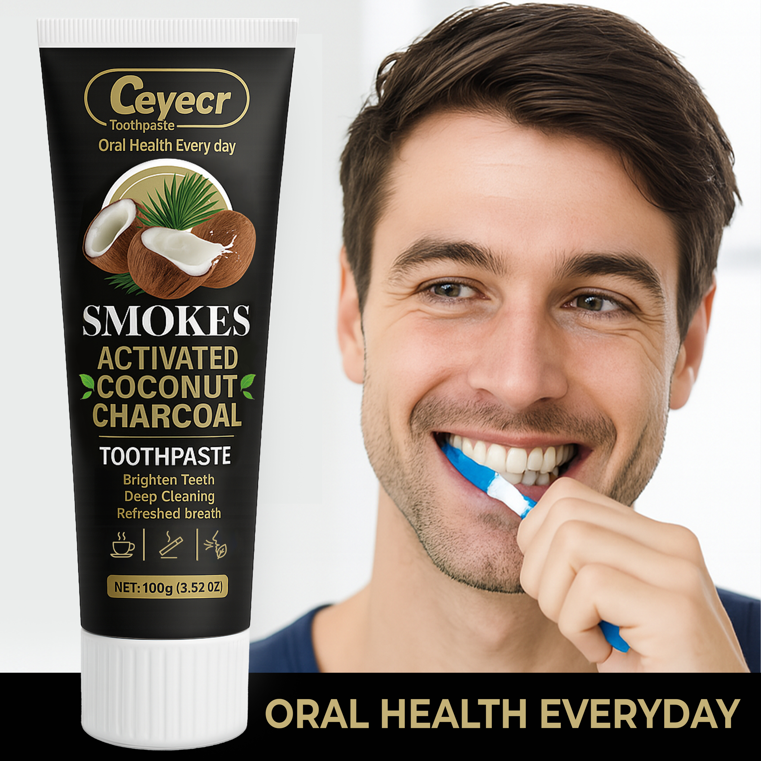 1pc Natural Activated Charcoal - огляд і ціна Remineralizing Toothpaste