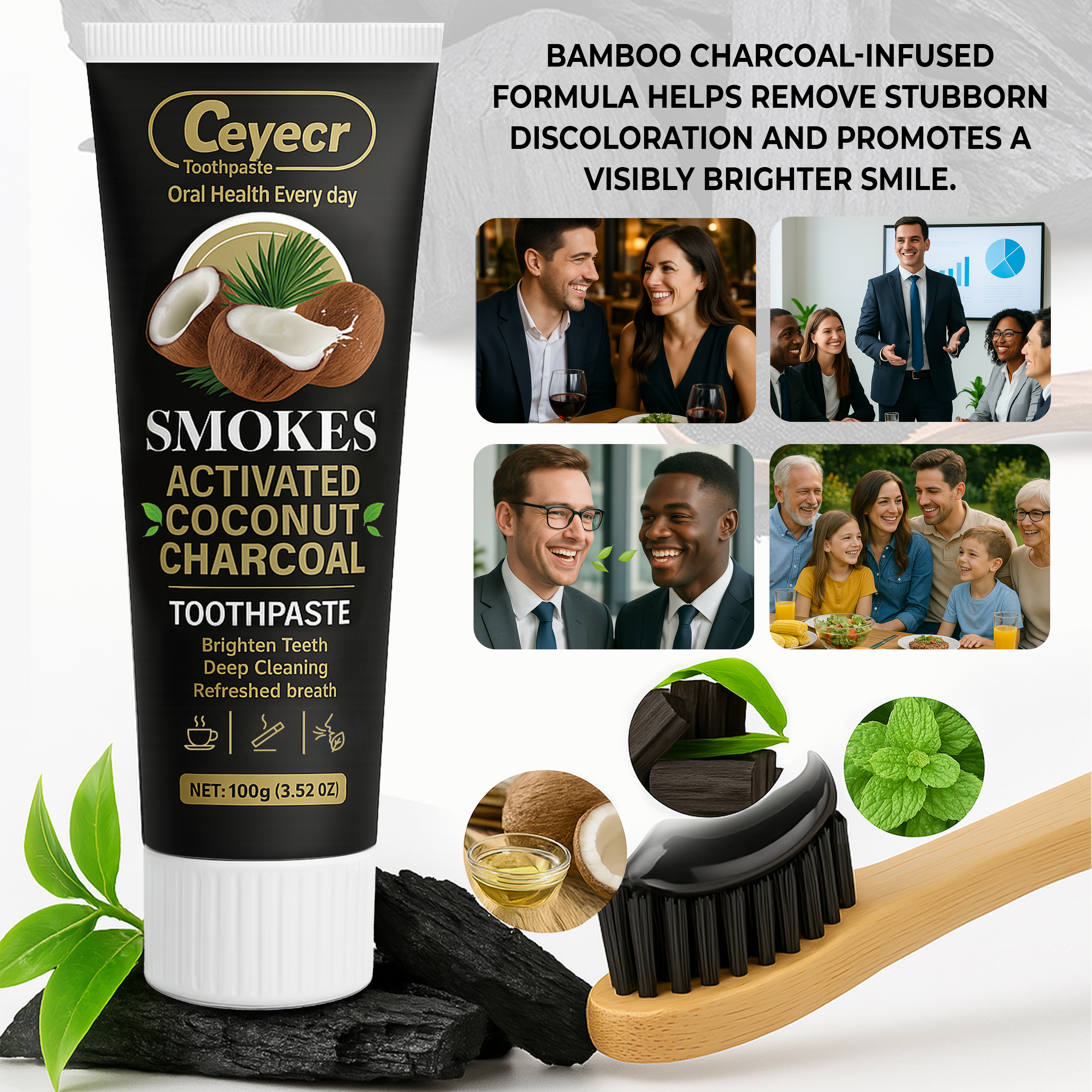 1pc Natural Activated Charcoal - огляд і ціна Remineralizing Toothpaste