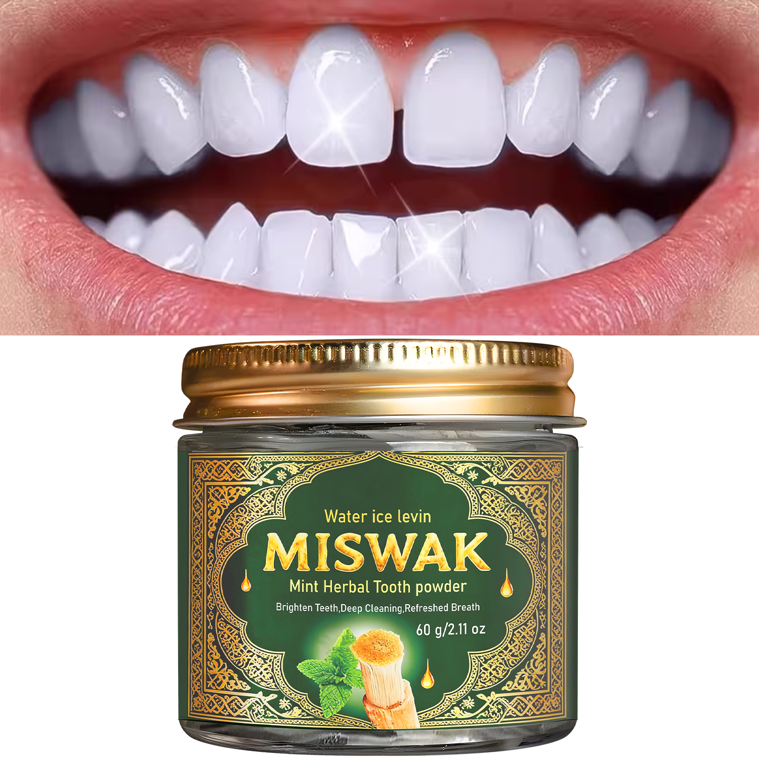 MISWAK Mint Herbal Tooth Powde - огляд і ціна Remineralizing Toothpaste